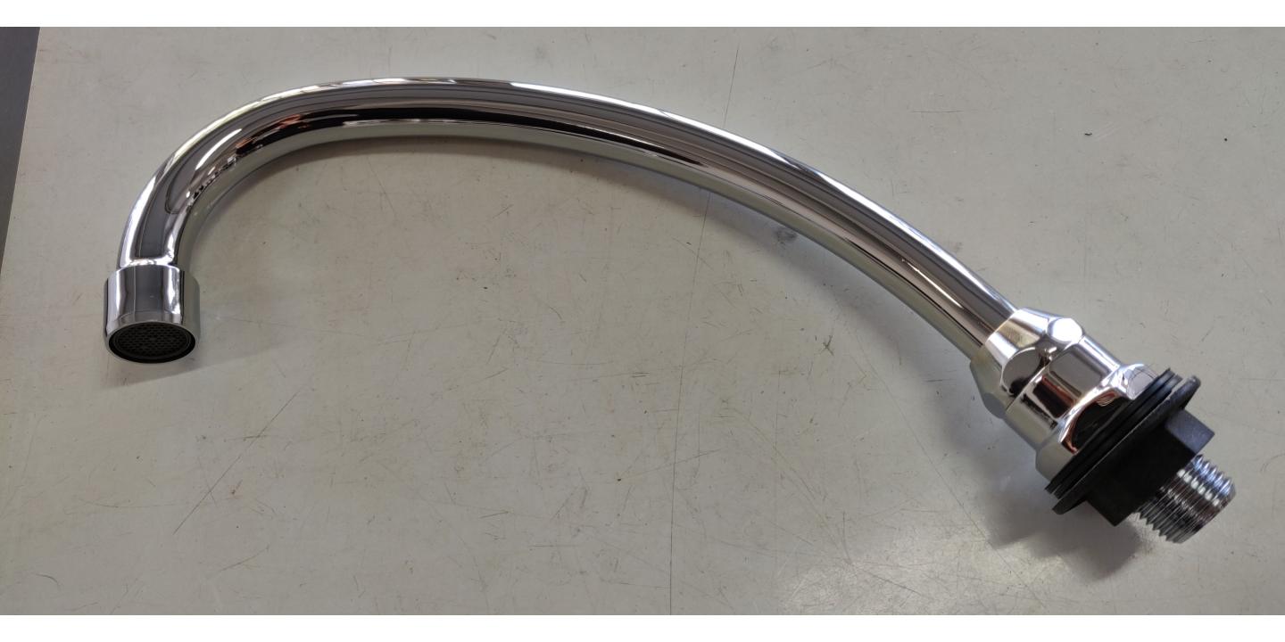 Swan neck spout diameter 18 Chrome